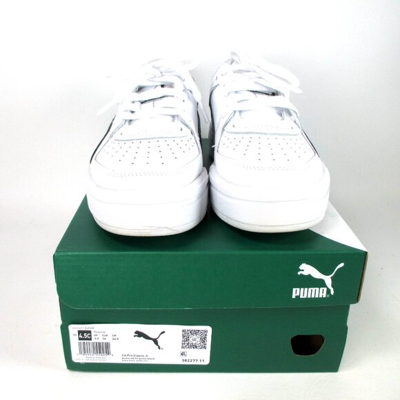 NEW PUMA Big Kids CA Pro Classic Sneaker 4.5 White Leather with Black NIB - Picture 7 of 16